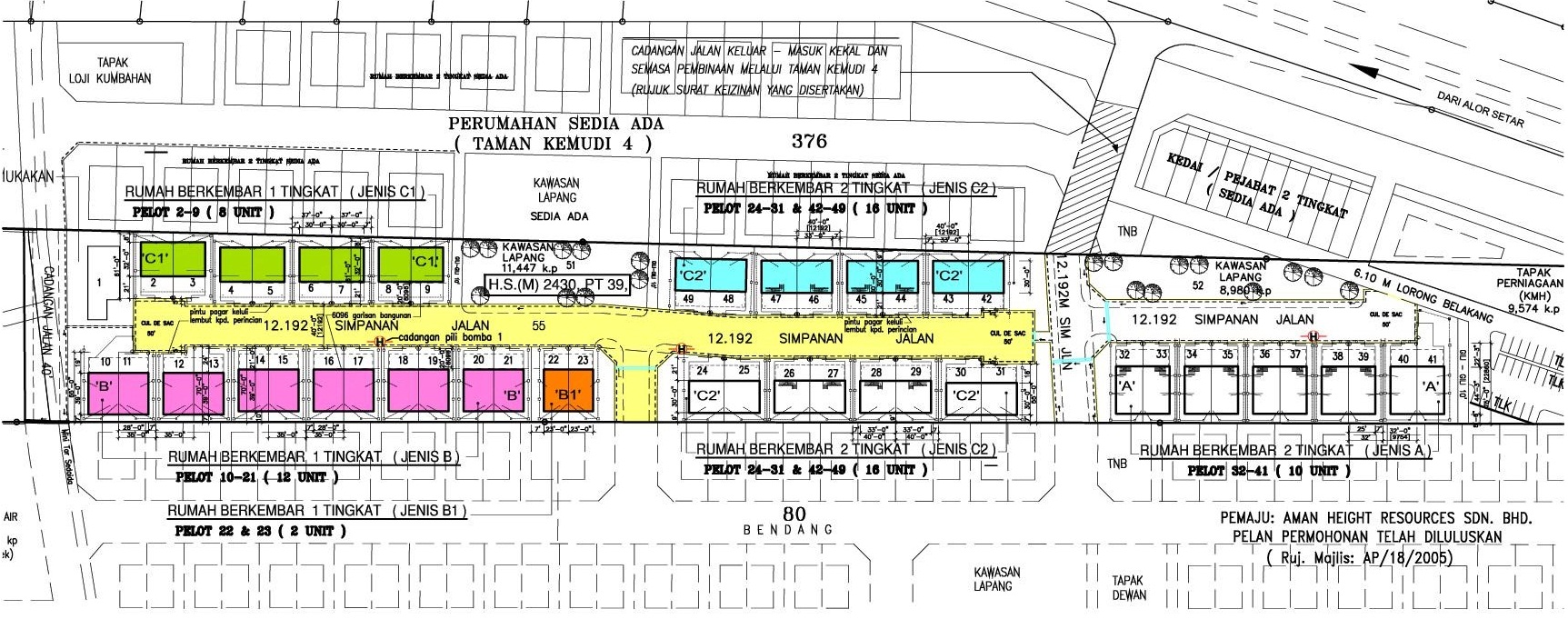 Residential development layout